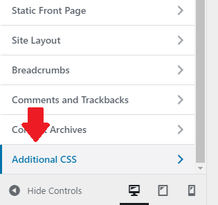 additional css tab wordpress