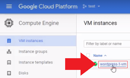 Go back to your Google Cloud platform VM instances page, and click on your WordPress instance manage wordpress files on google cloud