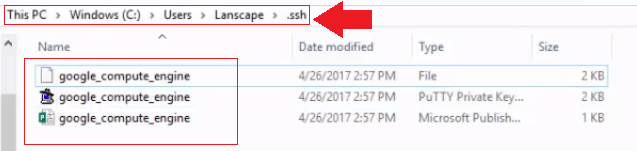 your ssh key files will be saved to your computer manage wordpress files on google cloud