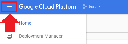 google cloud mennu