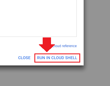 run in cloud shell