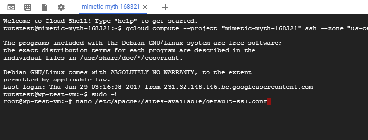 erros de permissão linux ssh google cloud