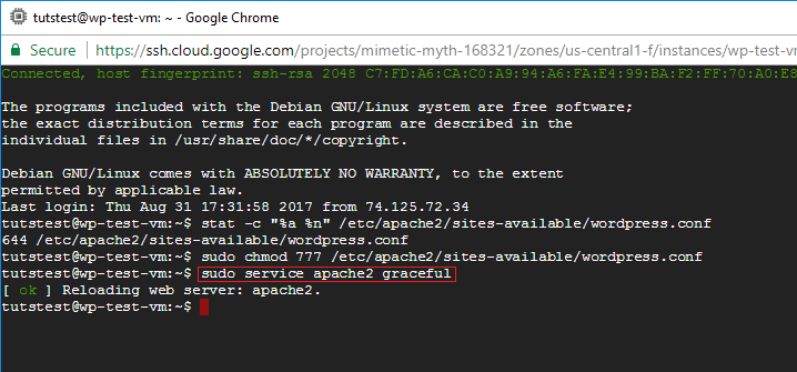 erros de permissão ftp google cloud