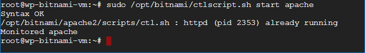  linux commands with examples start apache server bitnami