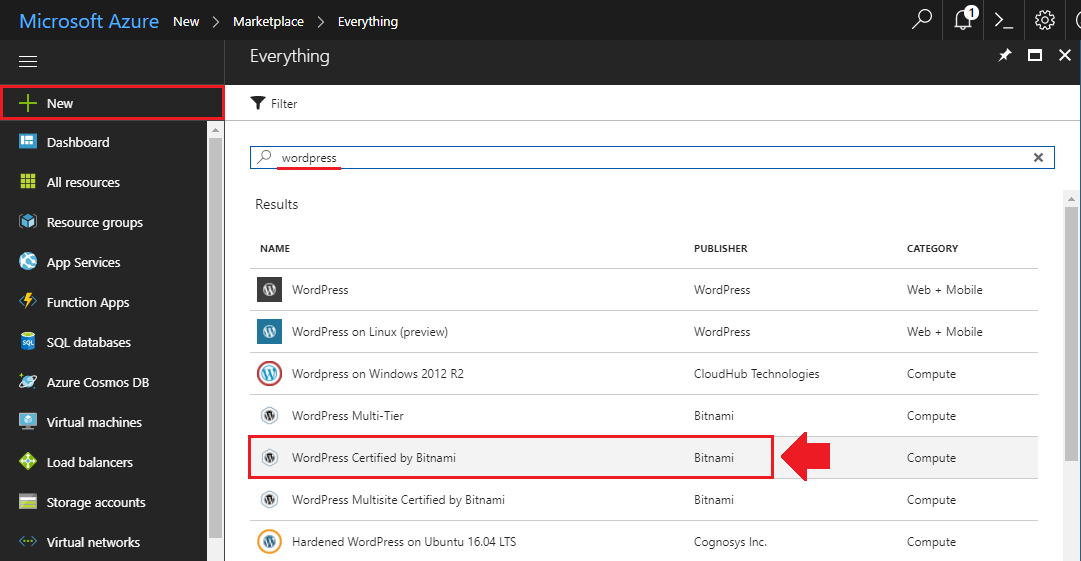 how to install wordpress on azure deploy wordpress