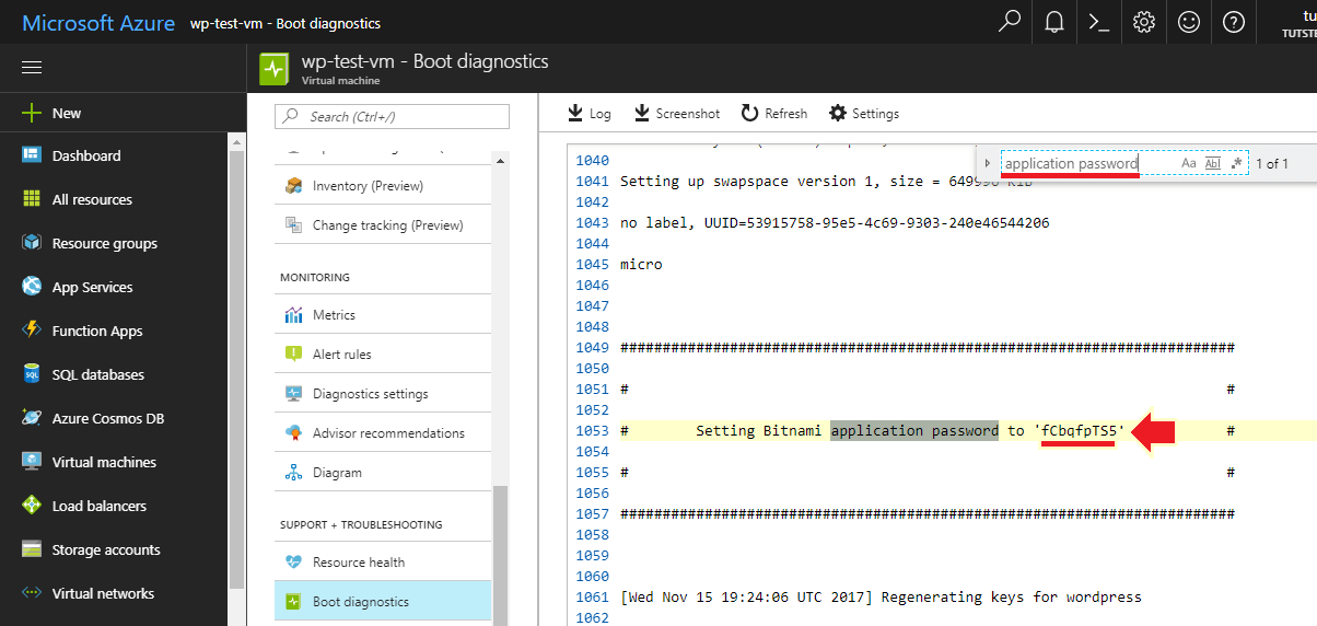 how to install wordpress on azure retrieve login credentials