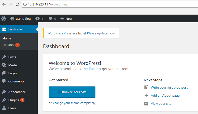 install wordpress on aws