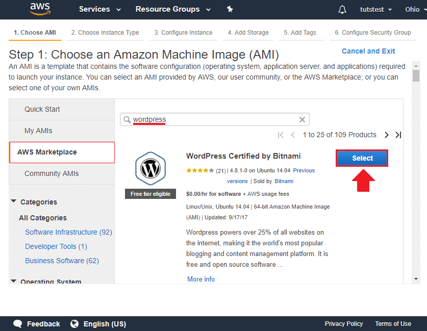 install wordpress on aws