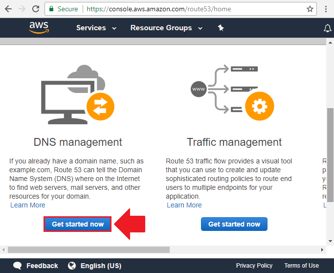 transfer domain to aws