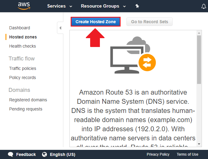 transfer domain to aws