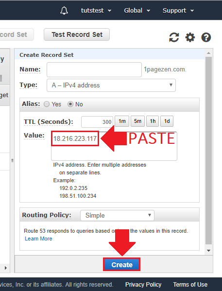 transfer domain to aws