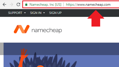 visite o provedor de nome de domínio onde você registrou seu nome de domínio namecheap.com