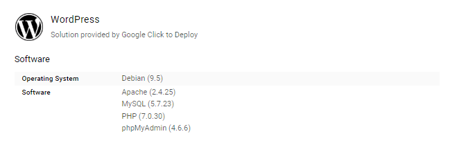 wordpress click to deploy stack